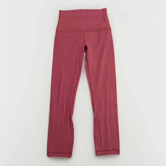 lululemon athletica Pants - Lululemon Align Crop 21" High-Rise Nulu Yoga Leggings Misty Merlot Size 2